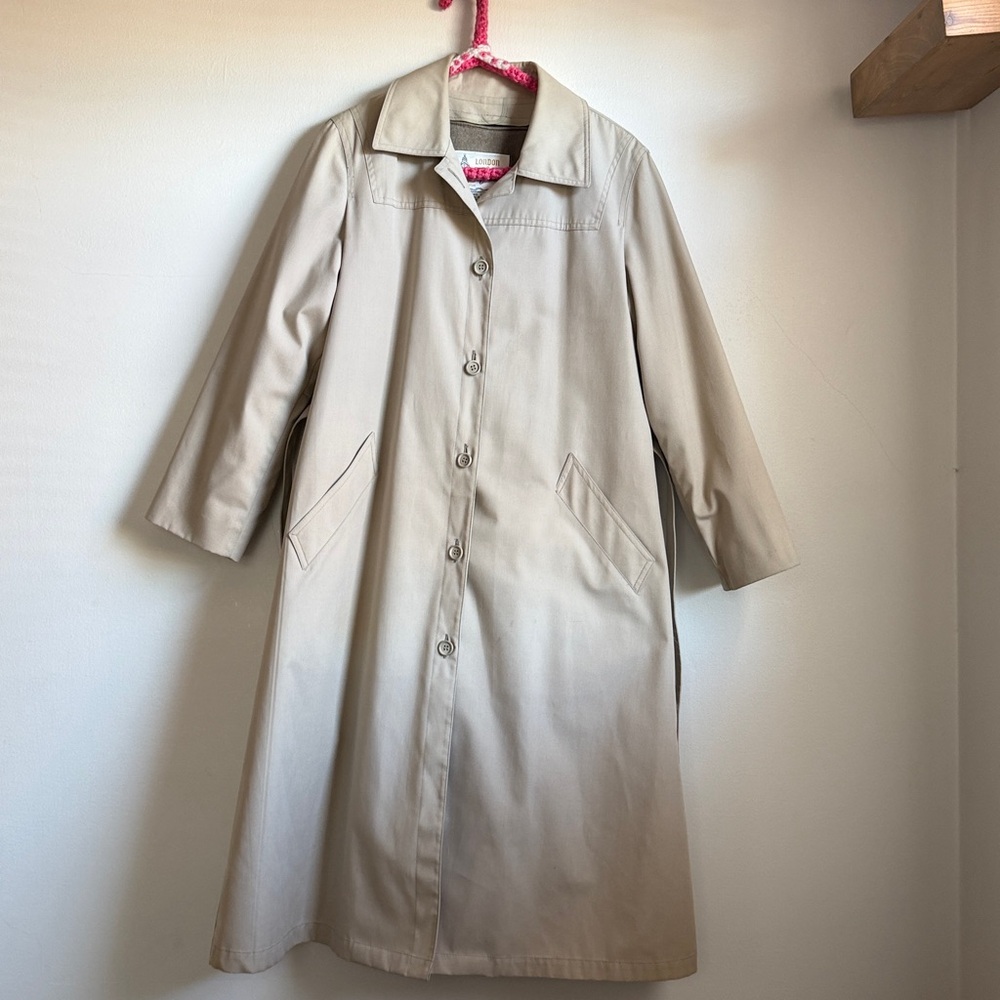 Vintage London Fog Maincoats Trench Coat 10P Beige Classic
